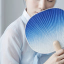Pyunkang Yul Indigo Hanji Round Fan